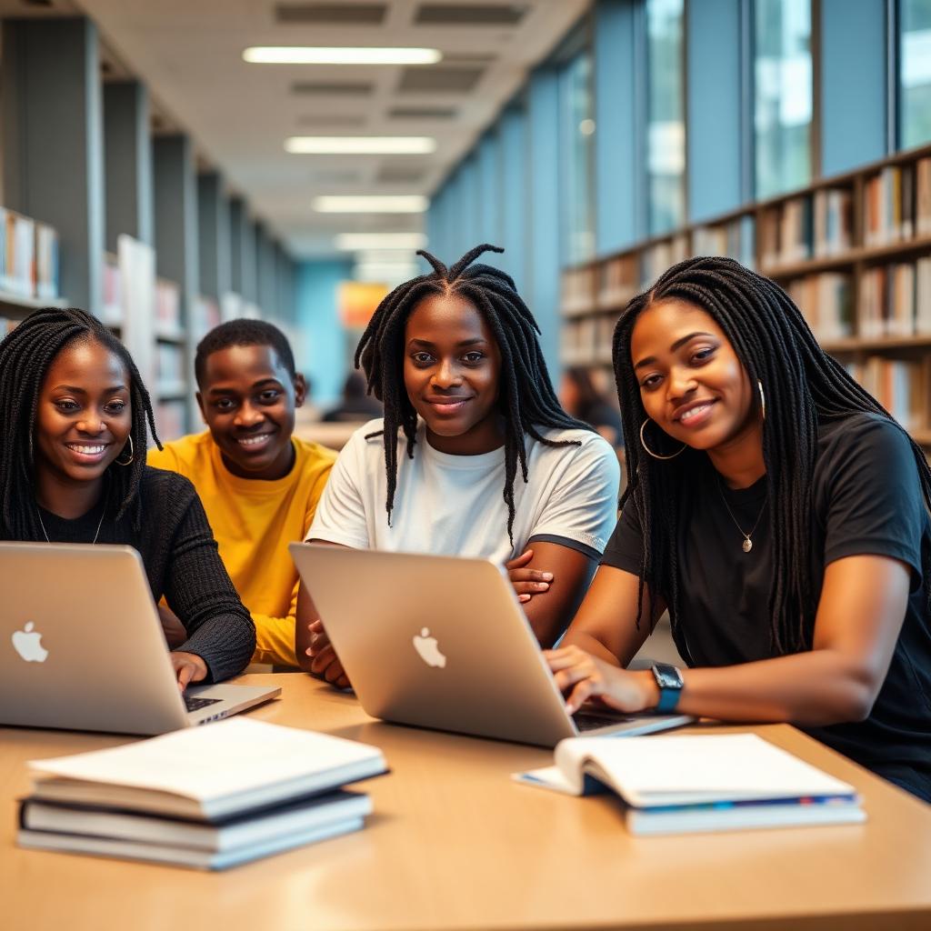 High School students learning